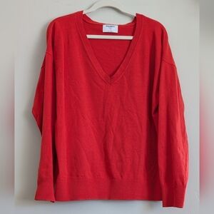 Old Navy Women's Red V-Neck Sweater